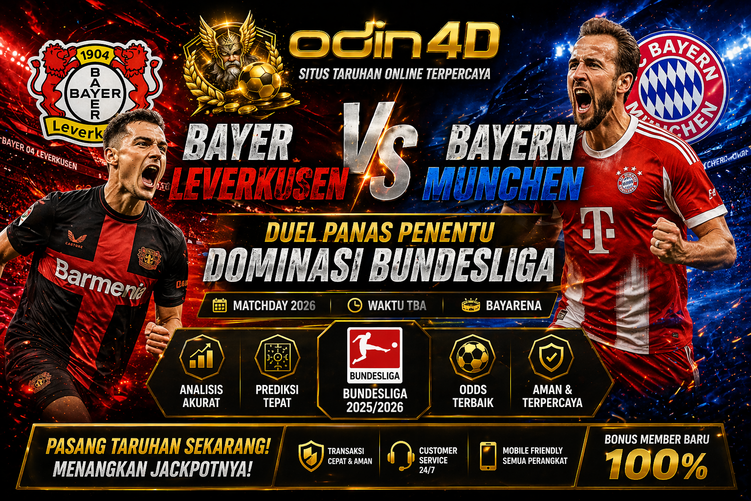 taruhan odin4d Bayer Leverkusen vs Bayern Munchen
