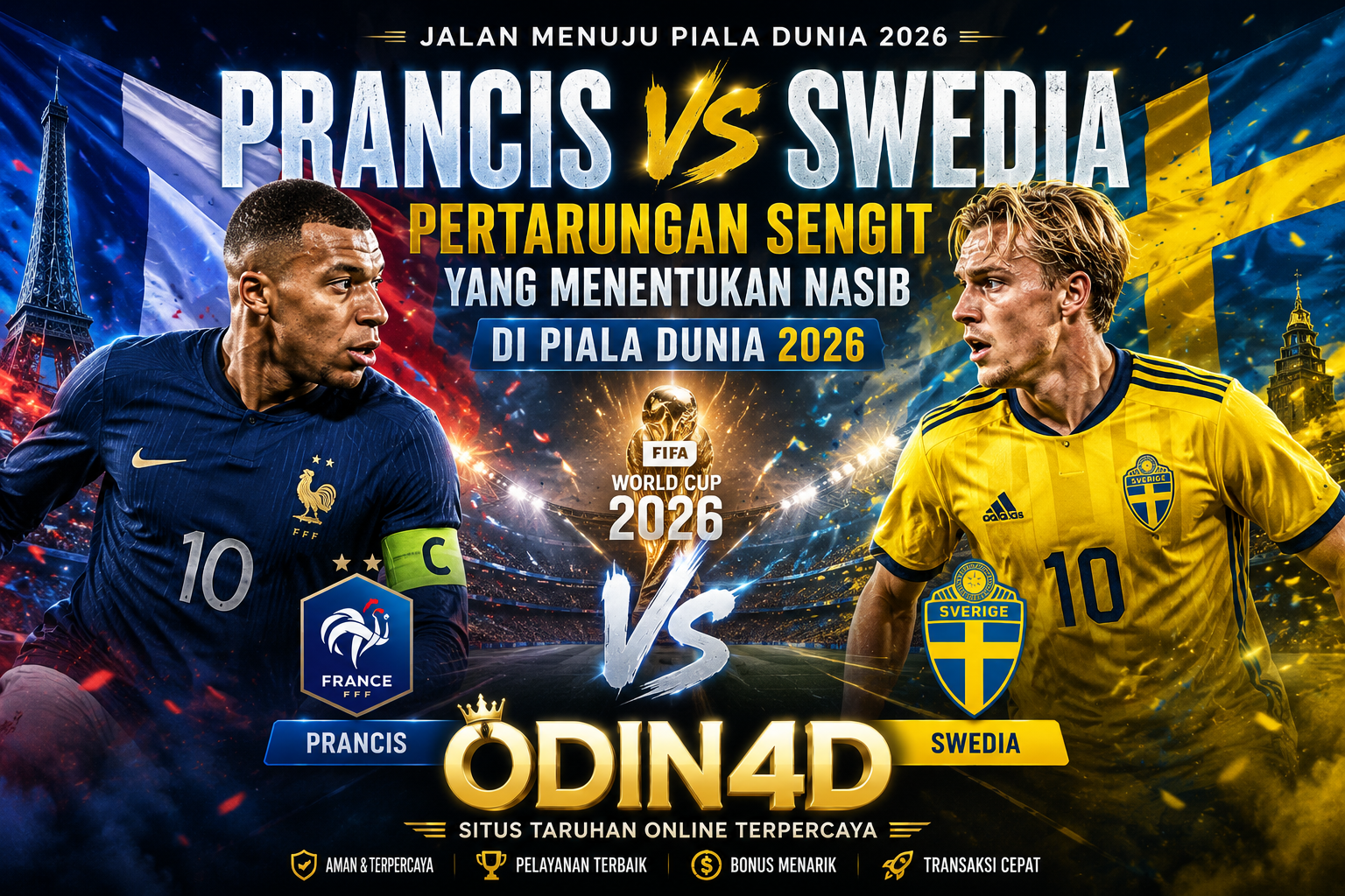 Pertandingan Prancis VS Swedia: Duel Kekuatan Eropa yang Penuh Strategi dan Gengsi