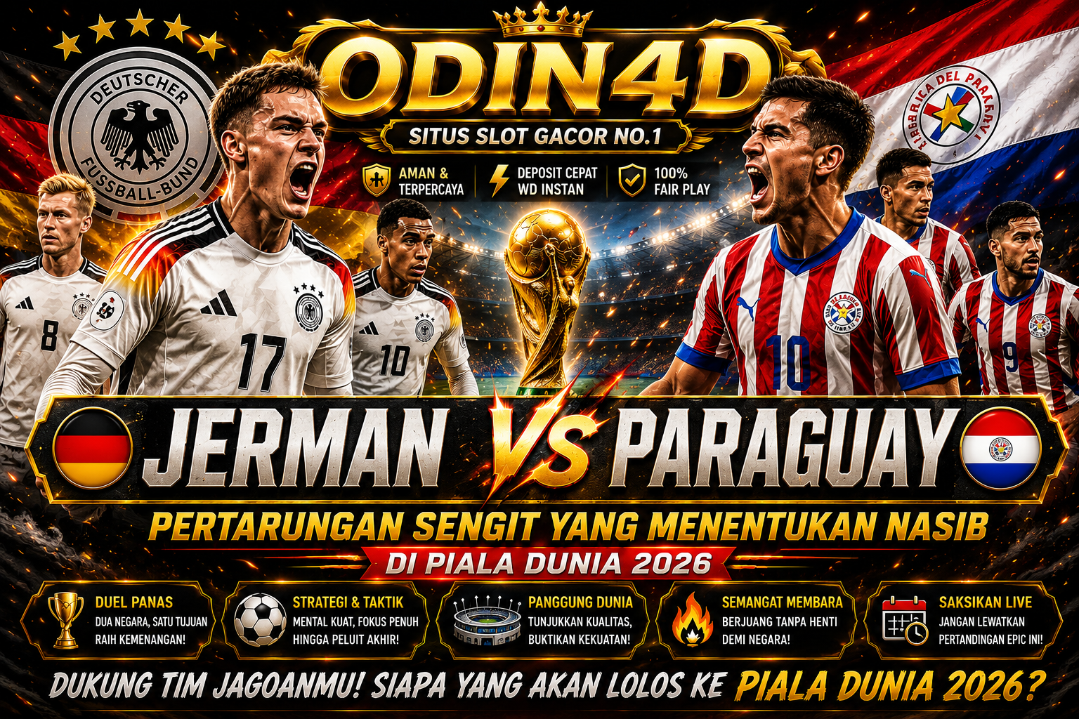 Jerman vs Paraguay Menjadi Sorotan Pecinta Sepak Bola Dunia