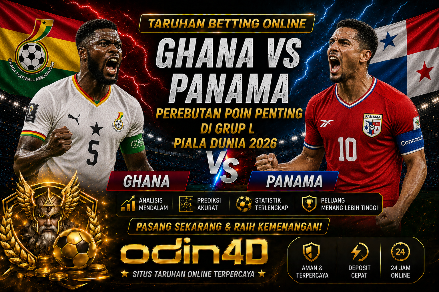 Pertandingan Ghana vs Panama