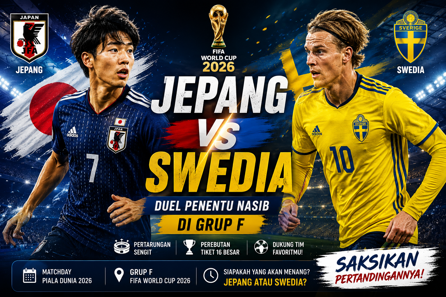 Jepang vs Swedia