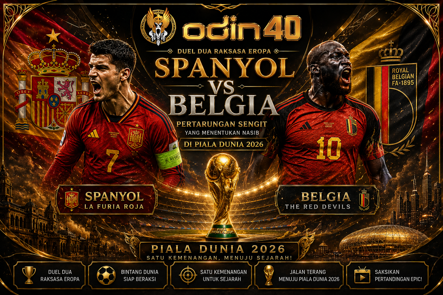 Spanyol vs Belgia: Duel Sengit Dua Raksasa Eropa yang Siap Memikat Dunia Sepak Bola