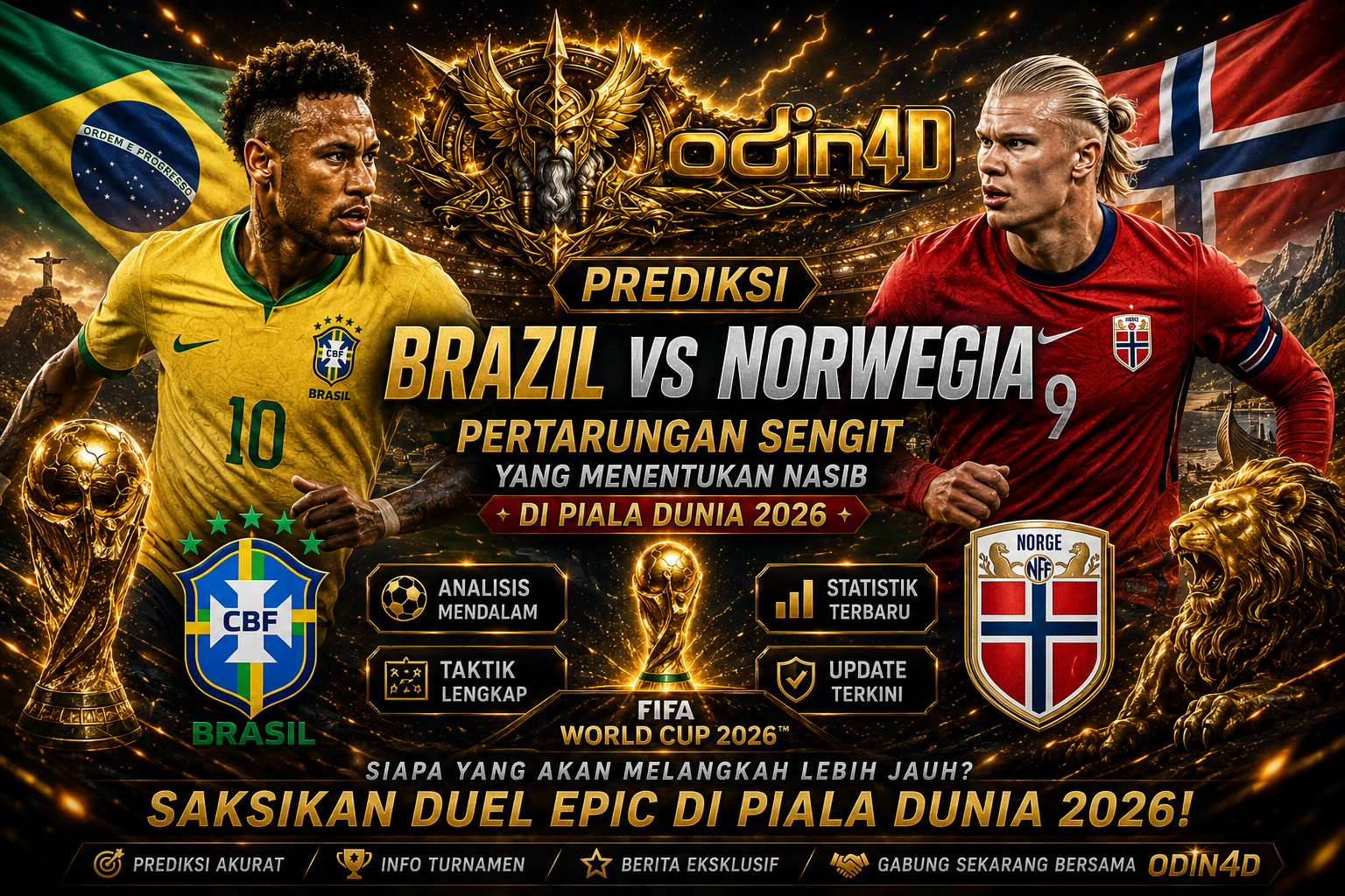 Brazil vs Norwegia: Duel Menarik yang Berpotensi Mengguncang Piala Dunia 2026