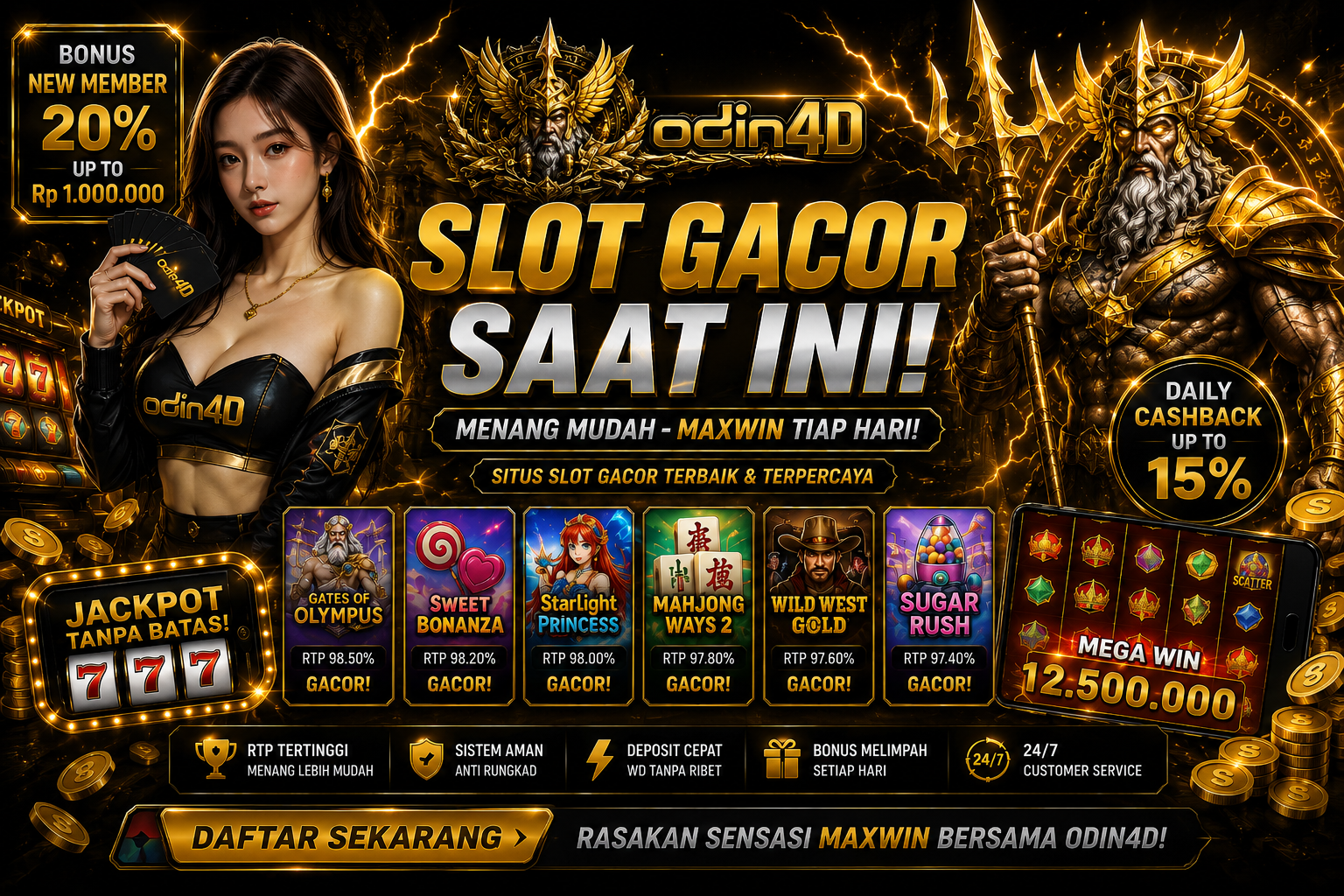 ODIN4D Situs Slot Gacor Terbaik 2026, Pilihan Utama Pecinta Game Online