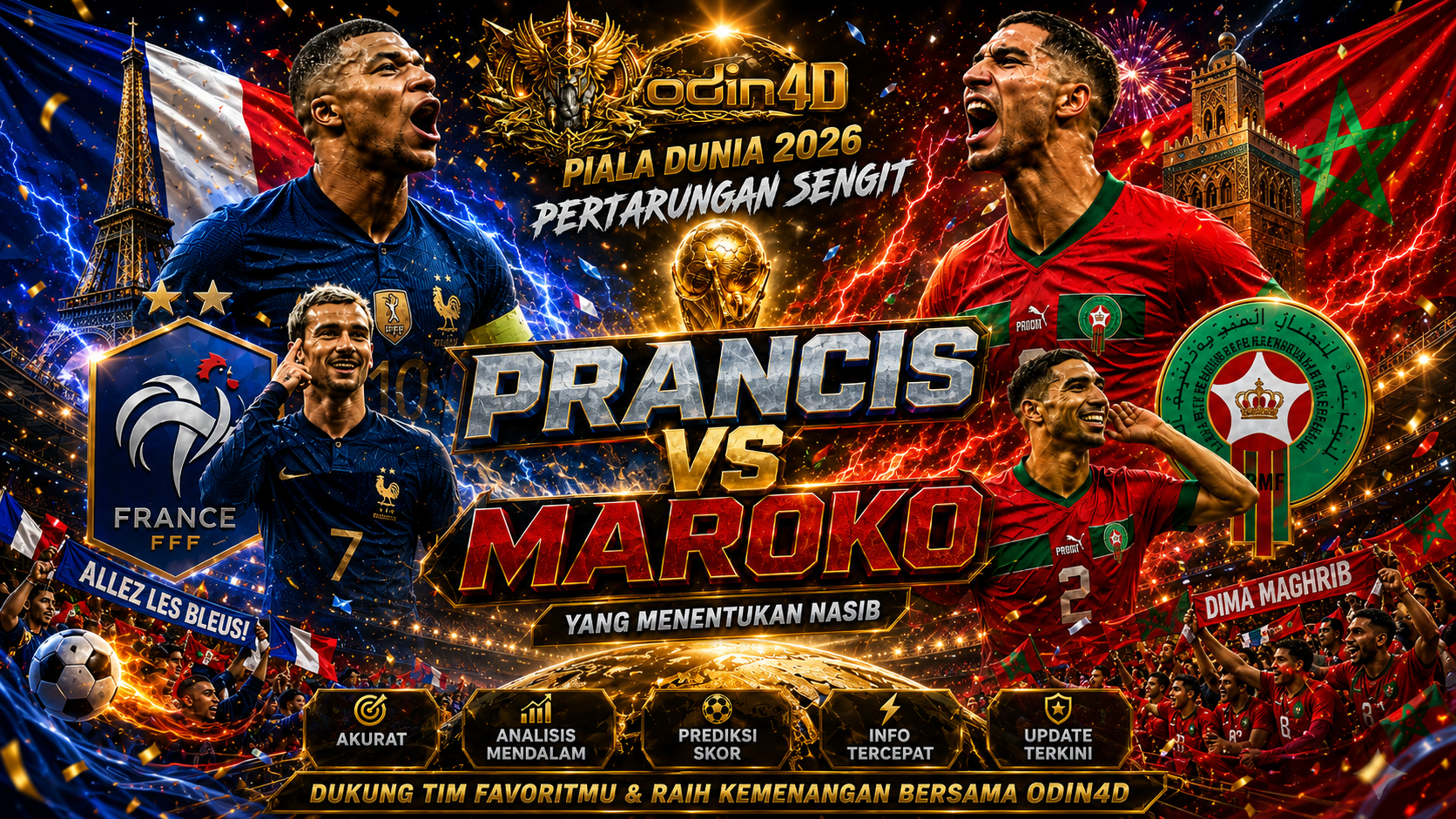 Prancis vs Maroko: Duel Penuh Gengsi yang Siap Menghibur Pecinta Sepak Bola Dunia