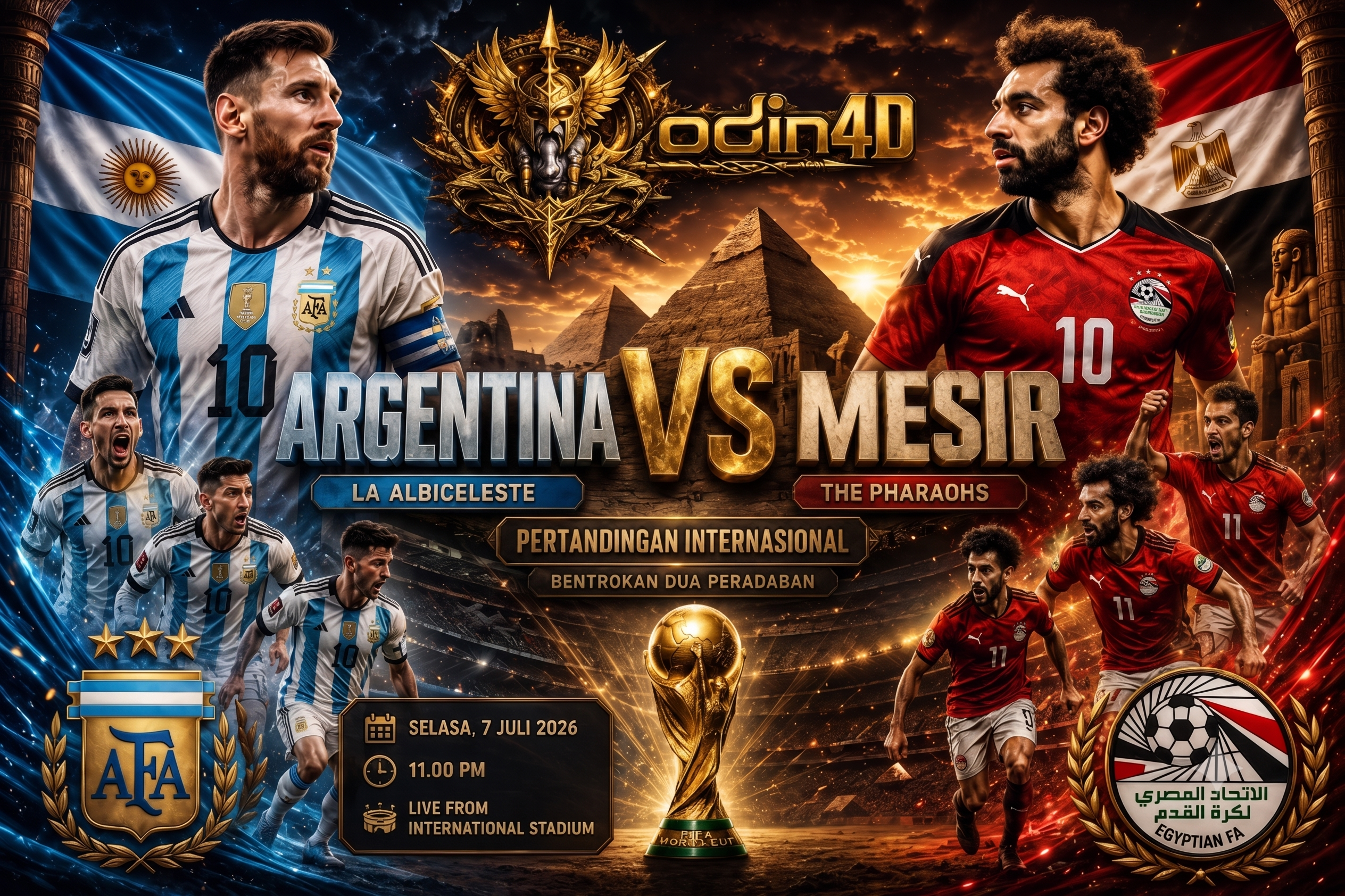 Argentina vs Mesir: Duel Menarik yang Berpotensi Mengguncang Piala Dunia 2026